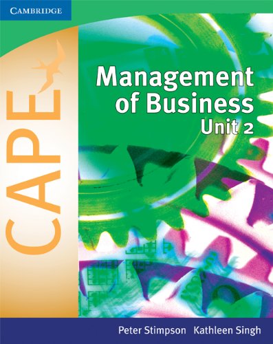 Stock image for Management of Business for CAPE Unit 2: Volume 2 for sale by Blackwell's