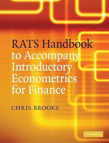 Stock image for RATS Handbook to Accompany Introductory Econometrics for Finance for sale by Blackwell's