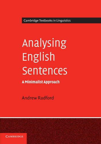 Imagen de archivo de Analysing English Sentences: A Minimalist Approach (Cambridge Textbooks in Linguistics) a la venta por More Than Words