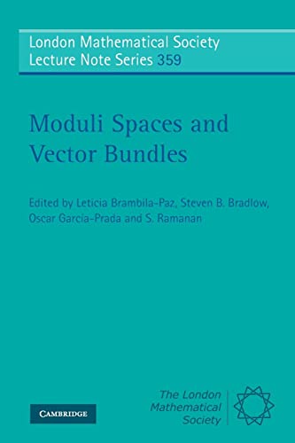 Beispielbild fr Moduli Spaces and Vector Bundles (London Mathematical Society Lecture Note Series, Series Number 359) zum Verkauf von GF Books, Inc.
