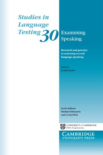 Imagen de archivo de Examining Speaking : Research and Practice in Assessing Second Language Speaking a la venta por Better World Books