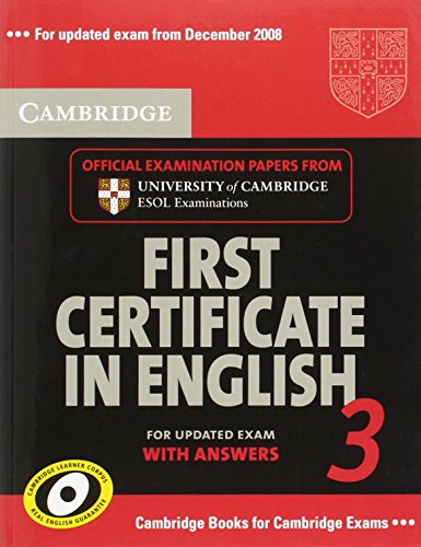 9780521739306: Cambridge First Certificate in English 3 for Updated Exam Student's Book with answers: Examination Papers from University of Cambridge ESOL Examinations (FCE Practice Tests)