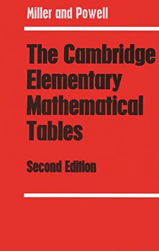 Stock image for The Cambridge Elementary Mathematical Tables for sale by Majestic Books