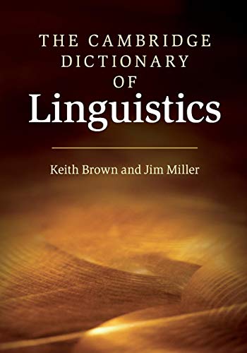 Stock image for The Cambridge Dictionary of Linguistics for sale by HPB-Red