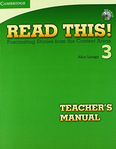 Stock image for Read This! Level 3 Teacher's Manual with Audio CD: Fascinating Stories from the Content Areas (1 Paperback, 1 CD-Audio) for sale by Revaluation Books