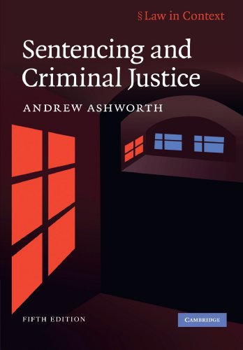 9780521748759: Sentencing and Criminal Justice (Law in Context)