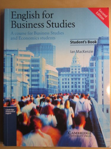 Beispielbild fr English for Business Studies Student's Book : A Course for Business Studies and Economics Students zum Verkauf von Better World Books