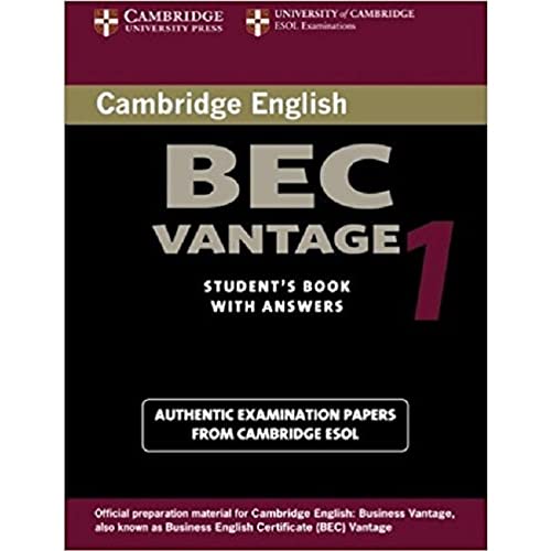 Imagen de archivo de Cambridge Bec Vantage 1: Practice Tests from the University of Cambridge Local Examinations Syndicate (Bec Practice Tests) a la venta por medimops