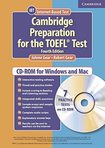 Imagen de archivo de Cambridge Preparation for the TOEFL Test Student CD-ROM a la venta por medimops