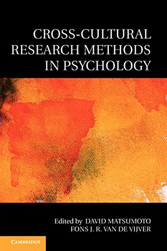 Beispielbild fr Cross-Cultural Research Methods in Psychology (Culture and Psychology) zum Verkauf von AwesomeBooks