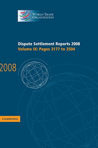 Imagen de archivo de Dispute Settlement Reports 2008: Volume 9, Pages 3177-3504 a la venta por Brook Bookstore On Demand