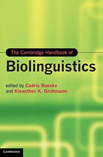 Imagen de archivo de The Cambridge Handbook of Biolinguistics a la venta por Revaluation Books