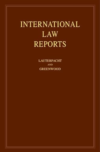 Beispielbild fr International Law Reports, Volume 144 zum Verkauf von Buchpark