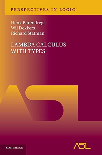 9780521766142: Lambda Calculus with Types (Perspectives in Logic)