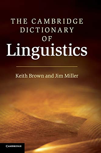 Imagen de archivo de The Cambridge Dictionary of Linguistics a la venta por Lucky's Textbooks