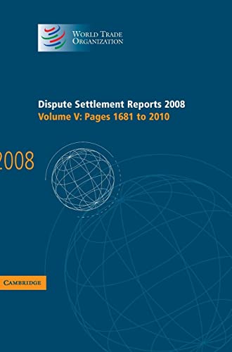 Imagen de archivo de Dispute Settlement Reports 2008: Pages 1681-2010 a la venta por Romtrade Corp.