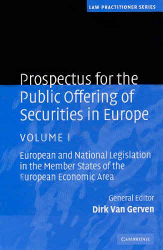 9780521767996: Prospectus for the Public Offering of Securities in Europe 2 Volume Hardback Set: Volume: European and National Legislation in the Member States of the European Economic Area (Law Practitioner Series)