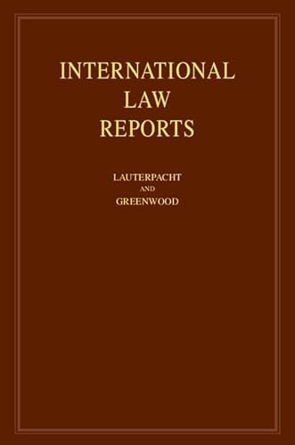 International Law Reports Set 184 Volume Hardback Set: International Law Reports - Lauterpacht, Elihu, Christopher Greenwood und Karen Lee