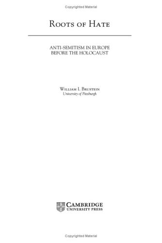 9780521773089: Roots of Hate: Anti-Semitism in Europe before the Holocaust