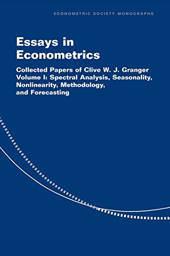 Stock image for Essays In Econometrics:(volume 1)Spectral Analysis, Seasonality, Nonlinearity, Methodology, And Forecasting for sale by Basi6 International