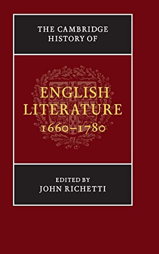 9780521781442: The Cambridge History Of English Literature, 16601780 (The New Cambridge History Of English Literature)