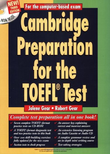 9780521784016: CAMBRIDGE PREPARAT.TOEFL-LIBRO+CD (SIN COLECCION)