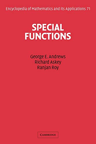 9780521789882: Special Functions Paperback: 71 (Encyclopedia of Mathematics and its Applications, Series Number 71)