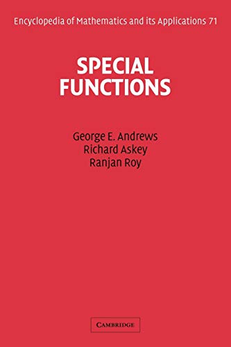 9780521789882: Special Functions: 71 (Encyclopedia of Mathematics and its Applications, Series Number 71)