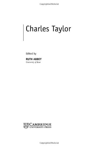Stock image for Charles Taylor. for sale by Powell's Bookstores Chicago, ABAA