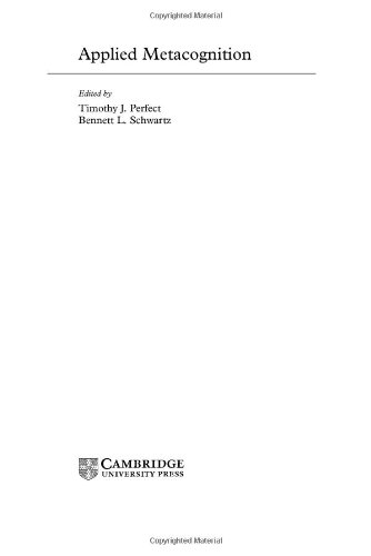 9780521801898: Applied Metacognition