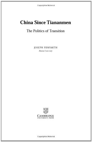 Stock image for China since Tiananmen : The Politics of Transition for sale by JuddSt.Pancras