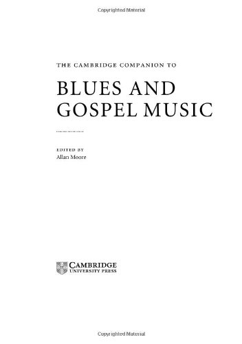 Beispielbild fr The Cambridge Companion to Blues and Gospel Music zum Verkauf von Better World Books