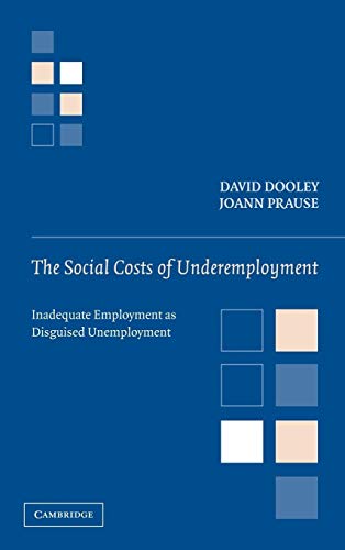 Stock image for The Social Costs of Underemployment: Inadequate Employment as Disguised Unemployment for sale by Irish Booksellers