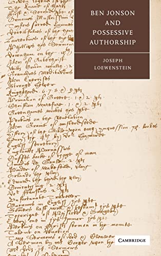 9780521812177: Ben Jonson and Possessive Authorship Hardback: 43 (Cambridge Studies in Renaissance Literature and Culture, Series Number 43)