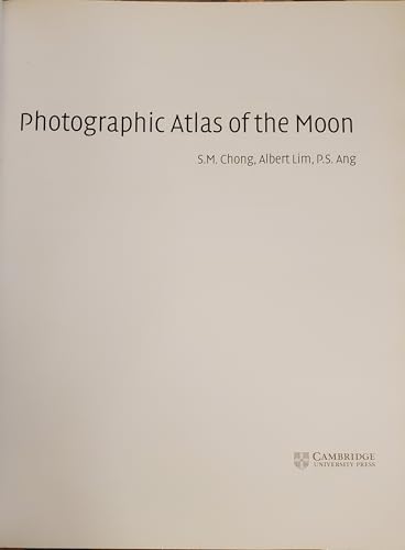 Stock image for Photographic Atlas of the Moon for sale by GoldBooks