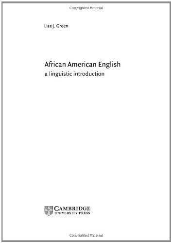 9780521814492: African American English: A Linguistic Introduction