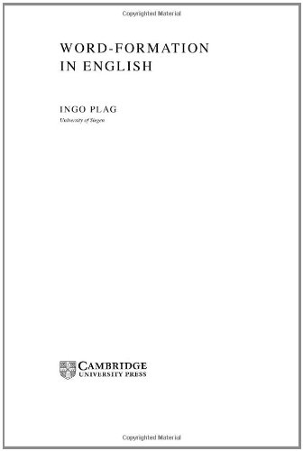 9780521819596: Word-Formation in English (Cambridge Textbooks in Linguistics)