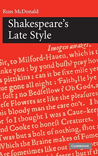 Beispielbild fr Shakespeare's Late Style zum Verkauf von Better World Books