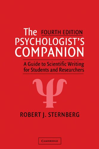 Imagen de archivo de The Psychologist's Companion : A Guide to Scientific Writing for Students and Researchers a la venta por Better World Books