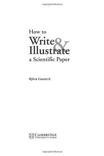 9780521823234: How to Write and Illustrate a Scientific Paper