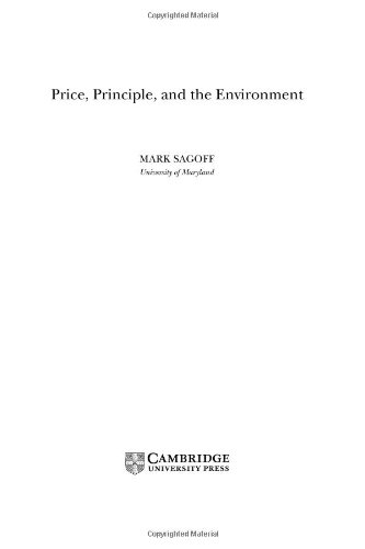 9780521837231: Price, Principle, and the Environment