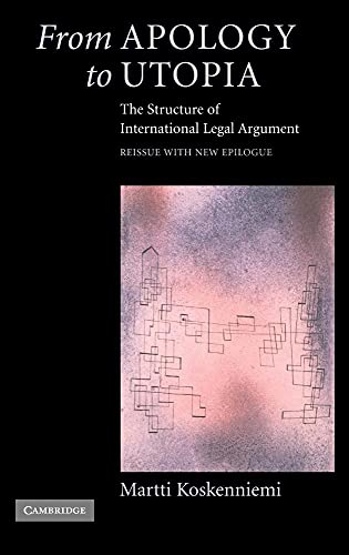 9780521838061: From Apology to Utopia Hardback: The Structure of International Legal Argument