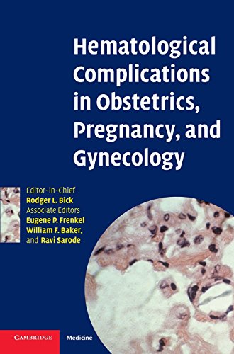 Imagen de archivo de Hematological Complications in Obstetrics, Pregnancy, and Gynecology a la venta por Revaluation Books