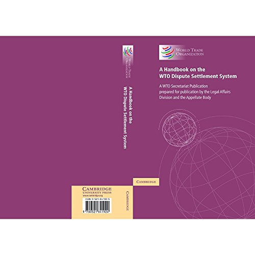 A Handbook on the WTO Dispute Settlement System: A WTO Secretariat Publication (9780521841924) by World Trade Organization