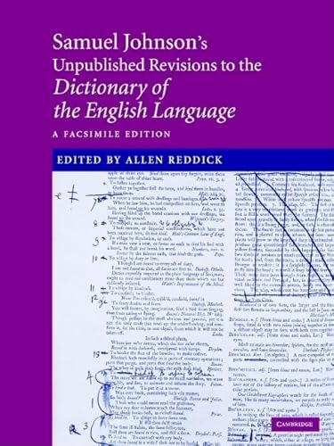 9780521844703: Samuel Johnson's Unpublished Revisions to the Dictionary of the English Language: A Facsimile Edition