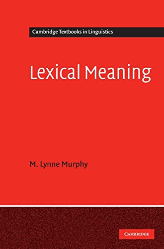 9780521860314: Lexical Meaning (Cambridge Textbooks in Linguistics)