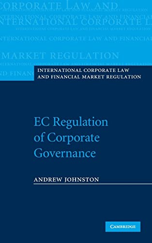 Beispielbild fr EC Regulation of Corporate Governance (International Corporate Law and Financial Market Regulation) zum Verkauf von AwesomeBooks