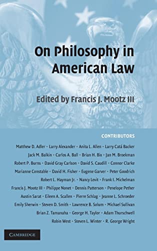 Imagen de archivo de On Philosophy In American Law a la venta por Cambridge Rare Books