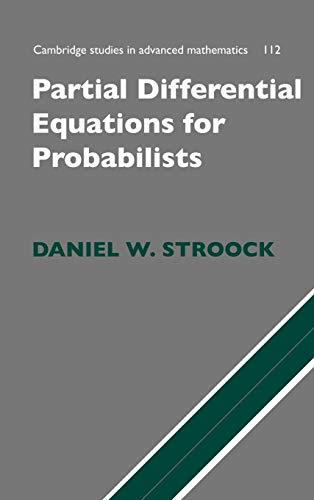 Beispielbild fr Partial Differential Equations for Probabilists. zum Verkauf von Plurabelle Books Ltd