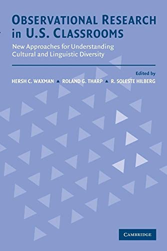 9780521891424: Observational Research in U.S. Classrooms: New Approaches For Understanding Cultural And Linguistic Diversity
